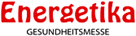 Text im Logo: „Energetika Gesundheitsmesse“ (erstes Wort in roter und darunter Zweites in schwarzer Schriftfarbe).